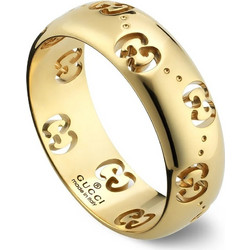 GUCCI Icon Δαχτυλίδι-Βέρα από χρυσό 18ct Gold (Μέγεθος:54) YBC804335001014