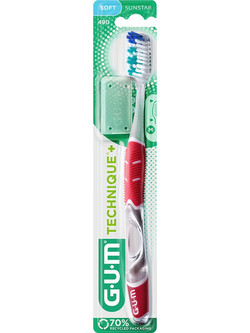Gum 490 Technique Full Soft Οδοντόβουρτσα Κόκκινη