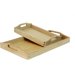 Δίσκος σερβιρίσματος ξύλινος ρηχός - 35x20cm