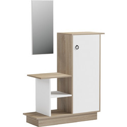 Homemarkt ΕΠΙΠΛΟ ΕΙΣΟΔΟΥ ΜΕ ΚΑΘΡΕΠΤΗ SONG HM18379.11 ΜΕΛΑΜΙΝΗ SONAMA/ΛΕΥΚΟ 80x30x90Υεκ