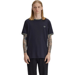 Fred Perry Ανδρική Μπλούζα Τ-Shirt Twin Tipped M1588-Τ73 Μπλε