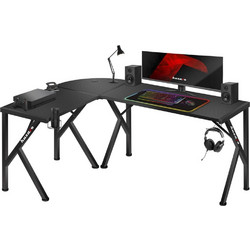 Huzaro Hero 6.3 Black Γωνιακό Gaming Γραφείο Ξύλινο 154x117x74cm