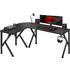 Huzaro Hero 6.3 Black Γωνιακό Gaming Γραφείο Ξύλινο 154x117x74cm