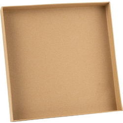 Δίσκος Τετράγωνος Από Χαρτόνι Kraft 30x30x4cm - Κατάλληλος για Τρόφιμα Beauty Home