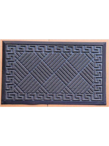 Πατάκι Εξώπορτας Ανάγλυφο Σχ.1012 45Χ75cm 100% Polypropylene Grey Flamingo