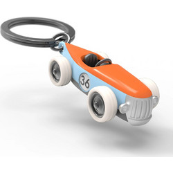 Μπρελόκ Μεταλλικό Metamorphose Retro Noel Racer Αυτοκινητάκι Μπλέ/Πορτοκαλί