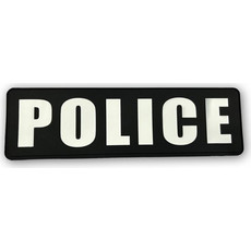 Σήμα Police Πλάτης PVC 3D 27 x 8 cm (Μαύρο - Άσπρο) Τεμάχιο
