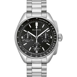Bulova Lunar Pilot Ανδρικό Ρολόι Χρονογράφος με Ασημί Μεταλλικό Μπρασελέ 96K111