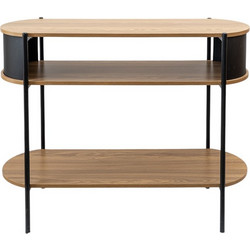 ΜΕΤΑΛΛΙΚΗ ΚΟΝΣΟΛΑ ΜΑΥΡΗ ΜΕ MDF PB 100X39X76EK