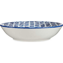 Πιάτο Βαθύ Line 029.89985 20x4,7cm White-Blue Πορσελάνη