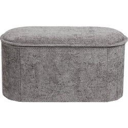 Σκαμπό-μπαούλο Trebia pakoworld γκρι ύφασμα 76x38x38εκ 257-000051