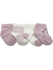 Gamberritos Καλτσάκια Newborn Ροζ Σετ 4τμχ