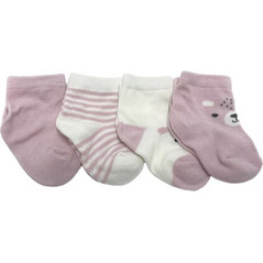 Gamberritos Καλτσάκια Newborn Ροζ Σετ 4τμχ