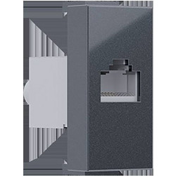 Aca Light MODYS ΠΡΙΖΑ ΔΙΚΤΥΟΥ ΑΝΘΡΑΚΙ RJ45 CAT.6A IP20 ΜΕ ΘΩΡΑΚΙΣΗ
