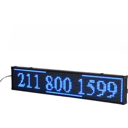 Πινακίδα LED κυλιόμενων μηνυμάτων 100x20 cm μπλέ - OEM