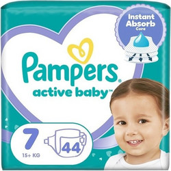 Pampers Active Pants Πάνες Βρακάκι No7 15+kg 44τμχ