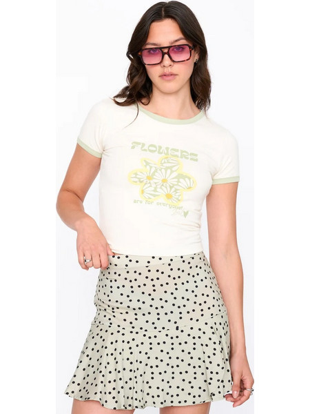 24COLOURS Crop Top T-Shirt Γυναικεία Μπλούζα Cotton/Poyester Tight Fit - Green 12506b