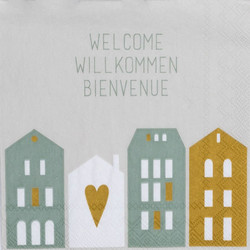 Χαρτοπετσέτα Cocktail Welcome (Σετ 20Τμχ) RD0017413 25x25cm Multi Χαρτί