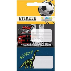 Street - Ετικέτες Αυτοκόλλητες Τετραδίων, Kids Boys 10 Τμχ 213285