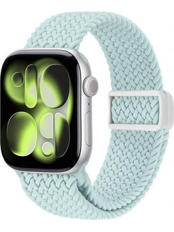 Crong Wave Braided Λουράκι Υφασμάτινο Mint (Apple Watch 44 / 45 / 46 / 49mm)