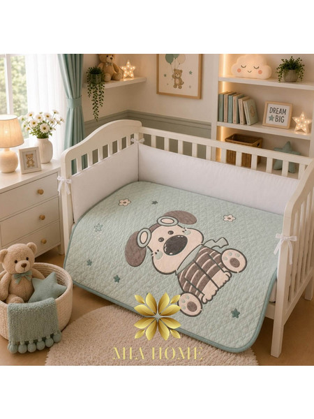 MIA HOME ΚΟΥΒΕΡΛΙ ΒΡΕΦΙΚΟ ΣΚΥΛΑΚΙ 100x120 ΜΕΝΤΑ