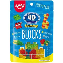 Ζελεδάκια τουβλάκια 72g-AMOS 4D