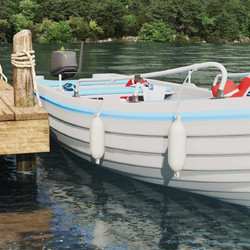 vidaXL Προφυλακτήρας Σκάφους 4 τεμ. από PVC - Λευκό, o-11-x-40-εκ