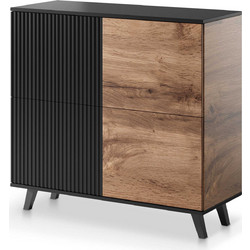 RANDOM KM-2 chest, color: wotan oak/black DIOMMI V-PL-RANDOM-KM-2