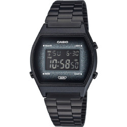 Casio Vintage Ψηφιακό Ανδρικό Ρολόι Χρονογράφος με Μαύρο Μεταλλικό Μπρασελέ B640WBG-1BEF