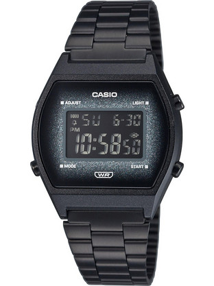 Casio Vintage Ψηφιακό Ανδρικό Ρολόι Χρονογράφος με Μαύρο Μεταλλικό Μπρασελέ B640WBG-1BEF