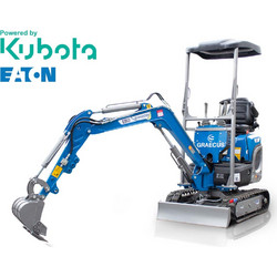 Μικρός ερπυστριοφόρος εκσκαφέας 1.2T, Kubota Diesel, με περιστροφή στην μπούμα και γραμμή σφύρας EB12-BOOM