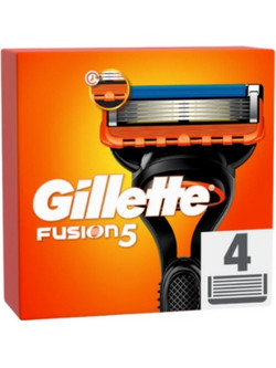 Gillette Fusion Manual Ανταλλακτικά Ξυραφάκια με 5 Λεπίδες & Λιπαντική Ταινία 4τμχ
