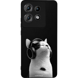 Sonique Men's Edition Θήκη με Σχέδιο «Audio Kitten» Λευκή (Motorola Edge 50 Pro 5G)