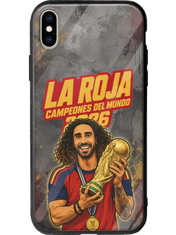 Θήκη La Roja Campeones del Mundo - Marc Cucurella iPhone XS Max Groove TPU (Tempered Glass και TPU)