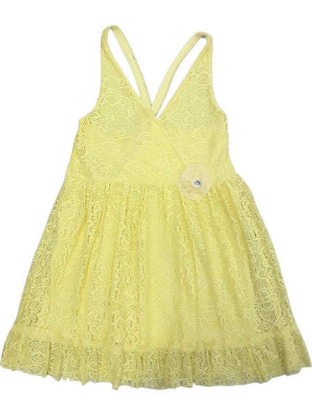 Φόρεμα Καλοκαιρινό Yellow Embroidery
