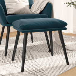 vidaXL Υποπόδιο 45x29,5x35 εκ. Βελούδινο - μπλε