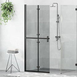 vidaXL Τοίχος Walk-In Ντους - μαύρο, 80 x 190 cm