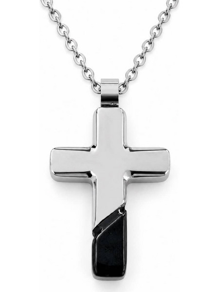 Ατσάλινος Σταυρός Visetti 61D-KD098SB Silver Black