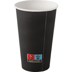 Ποτήρι Χάρτινο 400ml 50 τεμ. Μαύρο