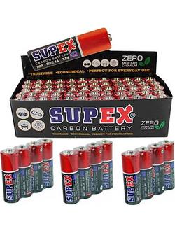 SUPEX AA R06 1.5 Volt Μπαταρίες Zinc-Carbon 60 PCS