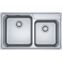 Franke Bell 620 Ένθετος Νεροχύτης Inox Σατινέ 86x48cm