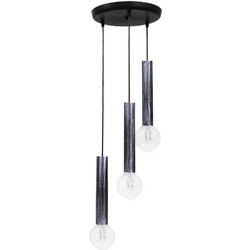 Heronia Lighting Κρεμαστό Φωτιστικό Οροφής Τρίφωτο E27 Ασημί 34-0199