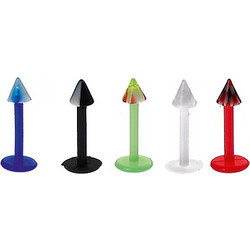 Sequoia Σκουλαρίκι Piercing Labret , set σε 5 χρωματα κώνος με τάπα, Ακρυλικά I-01073