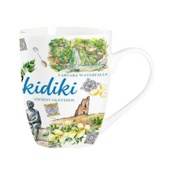 Σετ κεραμική κούπα Souvenir - 12pcs - Chalkidiki - 0034696