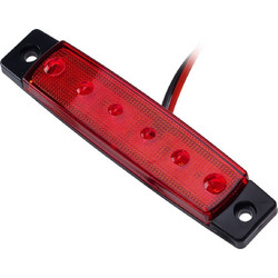 Φώτα όγκου με 6 LED - 12V - 1 τεμάχιο - OEM - ΠΟΡΤΟΚΑΛΙ