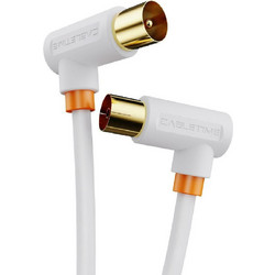 Cabletime CT-AV101 Καλώδιο Κεραίας Coax Male to Coax Female 3m White 5210131039403