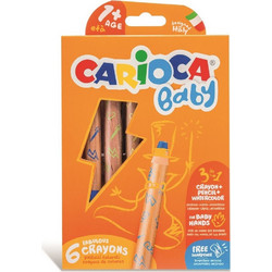 Carioca Crayon Baby 3in1 1+ 6 χρώματα/κουτί 42817