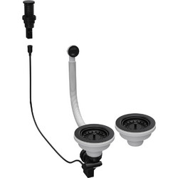 Σύστημα χειριστήριο POP-UP διπλής βαλβίδας Black KITASP-A-2VTELL-BK ELLECI