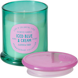 Κερί σε γυάλινο δοχείο με άρωμα Iced Blue + Cream 9,1x9,1x10,9cm 27454 CA499