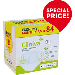 Cliniva Slip XLarge Πάνες Ακράτειας 7 Σταγόνες 84τμχ